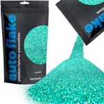 Hemway Auto Metal Flake 100g / 3.5oz Premium Glitter Paint Additive for Automotives Car Bike Van Truck Wagon Automotive Spray Painting - Microfine (1/256" 0.004" 0.1mm) - Turquoise Blue Holographic