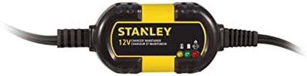 STANLEY BM1S Fully Automatic 1 Amp 12V Battery Charger/Maintainer with Cable Clamps