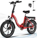 HITWAY Electric Bike, 20" Fat Tire Ebikes, 12Ah 250W 36V E Bike, 35-90KM Electric Folding Bikes with 7 Gears System City E Bike Mountain Bicycle for Adults