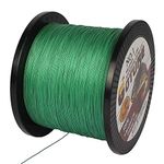 Goture Super Strength Braided Fishing Line - Abrasion Resistant - No Stretch & Low Memory - Thin Diameter - Braided Line, Green, 4Strand-547Yds-40LB-0.3mm