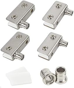 T&B Stainless Steel Glass Door Pivot Hinge for Free Swinging Glass Doors(2 Pair) (for 5-8mm)