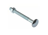 ForgeFix Carriage Bolts | M8 x 180mm | Zinc Plated | Bag 10