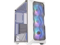 Cooler Master MasterBox TD500 Mesh White Airflow ATX Mid-Tower with Polygonal Mesh Front Panel, Crystalline Tempered Glass, E-ATX up to 10.5", Three 120mm ARGB Fans & ARGB Lighting System