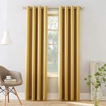 Sun Zero Barrow 2-Pack Solid Total Blackout Grommet Curtain Panel Pair, 54" x 84", Flax