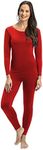 Rocky Thermal Underwear for Women (Thermal Long Johns Set) Shirt & Pants, Base Layer w/Leggings/Bottoms Ski/Extreme Cold, Red, Small