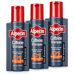 Alpecin Caffeine Shampoo C1 3x 250ml | Scalpe Shampoo for Hair Fall Control | Natural Hair Growth Shampoo Strengthen Hair Growth and Reduces Hair Loss | Energizer Strong Hair Vitalizer