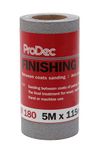 ProDec 180 Grit Medium Grade Finishing Paper for Sanding Between Coats of Paint or Varnish - 5m x 115mm Abrasive Paper Roll