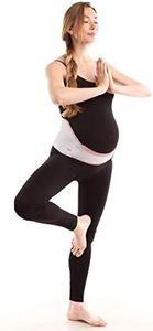 GABRIALLA Elastic Maternity Support Belt, Prevent Lower Back Pain and Stretch Marks, Soft/Lightweight/Breathable Pregnancy Belly Band, Best Belly Band for Running and Exercising Moms, MS-96(P) W Small