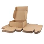 PHAREGE 12x9x4 inch Shipping Boxes 20 Pack, Brown Cardboard Gift Boxes with Lids for Wrapping Giving Women Men Presents, Corrugated Mailer Boxes for Packaging Mailing Small Business