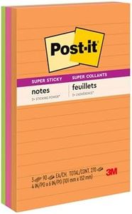 Post-it 660-3SSUC Super Sticky Notes, 3 Pack, Rio de Janeiro Collection, 101x152 mm