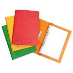 Noti Transfer File Foolscap Heavy Weight Bright Colour 500 Micron Board, Spiral File, Assorted Colour, Box of 12