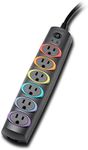 Kensington SmartSockets 6-Outlet, 6-Foot Cord, & 670 Joules Basic Surge Protector (K62146NA)