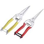 Garden Pruning Shears Gardening Scissors Snips Micro-Tip Hand Pruning Secateurs Clippers Leaf Trimmer for Bonsai Plant Trimming Fruit Vegetable Lettuce and Harvesting Hedge Shears