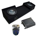 Harmony Audio Compatible with 1999-2006 Chevy Silverado Ext Cab Truck Bundle R104 Dual 10" Sub Box & CXA400.1