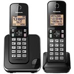 Panasonic KX-TGC352B Cordless Phone, Black, 2 Handset (Pack of 1)