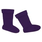 CityComfort Boot Liner for Women and Teenagers - Warm Fleece Wellie Socks Size 3-8 Cosy Thermal Boot (Purple, 7/8 UK)