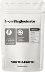 Youth & Earth Iron Bisglycinate 25mg x 60 Capsules - Anemia Support - Improved Oxygen Transport