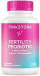 Pink Stork Fertility Probiotic: Fertility Supplements for Women, Probiotics for Reproductive Gut Health, Women-Owned, 30 Capsules