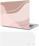 Compatible with MacBook Retina 12 Inch 2017 2016 2015 Release A1534, Protective Plastic Hard Laptop Shell and Keyboard Skin Cover for 12" MacBook with Retina Display, Pink