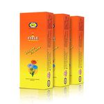 Cycle Pure Agarbatti Three in One Incense Sticks || Pack of 3 (202gm per Pack) || 3 Signature Fragrances Floral, Woody, Lily I Natural Fragrance for Puja, Meditation, Refreshing Ambience