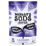 Molly's Suds Super Powder Detergent | Natural Extra Strength Laundry Soap, Stain Fighting & Safe for Sensitive Skin | Earth Derived Ingredients | Lavender Scented, 60 Loads