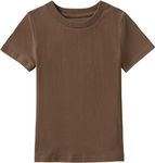 COSLAND Brown Shirt for Boys Coyote Brown T Shirt, Brown, X-Small