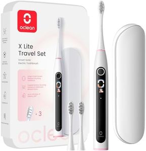 Oclean X Lite Cepillo de dientes eléctrico, Cepillo electrico inteligente, 5 Modos, 72000 Movimientos por minuto, Cepillado suplementario, 40 Días duración, Recordatorio de batería baja, IPX7, Gris