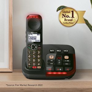Panasonic Amplified Cordless Phone – Big Button, Loud Volume, Answer Machine