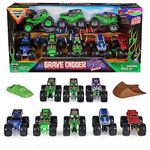 Monster Jam, Grave Digger 40th Anniversary 8-Pack Monster Trucks with Bonus Accessories, 1:64 Scale, Kids Toys for Boys and Girls 3 and up