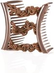 Original Comfy Comb - Double Comb for Fine Thin & Wavy Hair - Easy Ponytail Hairstyles and Long Lasting Updo's (Celtic Brown, Medium)