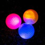 THIODOON Glow in The Dark Golf Balls Light up Led Golf Balls Night Golf Gift Sets for Men Kids Women 3 Pack (Blue& Yellow& Pink)