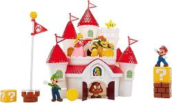 Nintendo Super Mario Deluxe Mushroom Kingdom Castle Playset, Includes 5 Figures!