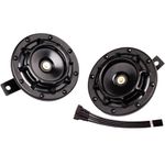 FARBIN Horns Loud Electric Car Horn Supertones 12V Horn High/Low Tone Train Horn Twin Horns Kit (black)