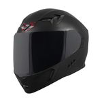 Steelbird SBA-21 Raptor Bluetooth Full Face ISI Certified Helmet for Men and Women with Inner Smoke Sun Shield (Medium 580 MM, Black)