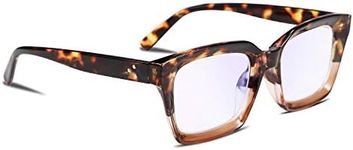 FEISEDY Retro Square Blue Light Blocking Reading Glasses Anti Glare Digital Eyestrain Reader B2479 (Leopard, 1.500)