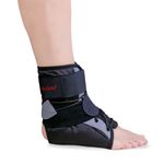 Dr.Ortho Ankle Polyester Brace Lace Up With Adjustable Strap, Minor Injury Recovery, Tendonitis, Sprains & Strains, Wrap For Men & Women - Medium