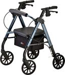 NOVA Star 8 Petite Rollator Walker with Perfect Fit Size System, Lightweight & Foldable, Easy to Lift & Carry, Great for Travel, Color Blue