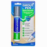 Grout Pen Grey Tile Paint Marker: Waterproof Tile Grout Colorant and Sealer Pen - Grey, Wide 15mm Tip