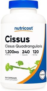 Nutricost Cissus Quadrangularis (1200mg) 240 Capsules - Gluten Free, Non-GMO, and Vegetarian Friendly