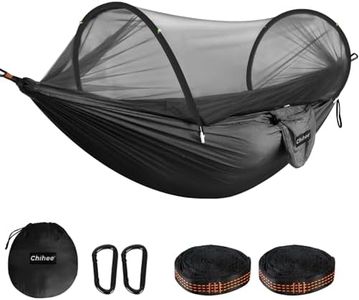 Chihee Ultra-Light Travel Camping Hammock Pop-up Net Hammock 660lbs Load Capacity,Breathable,Quick-Drying Parachute Nylon 2 Premium Carabiners,2 Tree Slings Included for Outdoor Backpacking Hiking