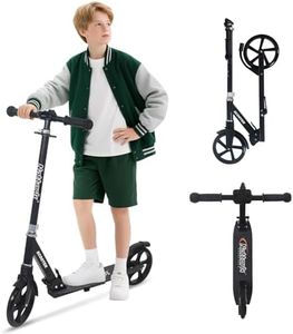Nattork Kick Scooter for Kids 6+ Years Teens Adults - 220LB Weight Capacity, Front Shock Absorber and Adjustable Handlebar - Smooth Ride with 8" Sturdy Wheels, Ideal for Outdoor Sports Navy