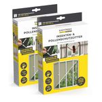EASYmaxx Fly Screen for Windows with Pollen Protection & Magic Click | Can be Cut to Size for All Windows up to 150x130 cm | Easy Installation with 12 Magnets - no Drilling or screwing [2 Pieces]