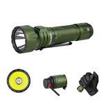 OLIGHT Javelot 1350 Lumens Rechargeable Tactical Flashlight and 730 Meters Long Beam Distance, Powerful Flashlight with Dual Switches for EDC, Search and Rescue, Emergency, Law Enforcement (OD Green)