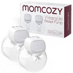 Momcozy S9 Pro Updated Hands Free Breast Pump, Wearable Breast Pump of Longer Battery Life & LED Display, Double Electric Breast Pump with 2 Modes & 9 Levels - 24mm, 2 Pack Gray