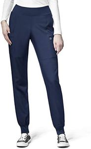 WonderWink W123 Women's 5555 Comfort Waist Jogger Pant (Navy, Medium Petite)