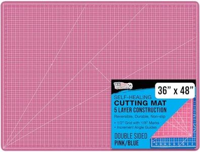 U.S. Art Supply 36" x 48" Pink/Blue Professional Self Healing 5-Ply Double Sided Durable Non-Slip Cutting Mat Great for Scrapbooking, Quilting, Sewing and all Arts & Crafts Projects