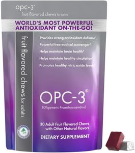 OPC-3 Isotonix Chews - Antioxidant Supplement - Pycnogenol, Grape Seed Extracts, Bilberry, Red Wine & Pine Bark Extracts - for Heart & Circulatory Support - 30 Servings