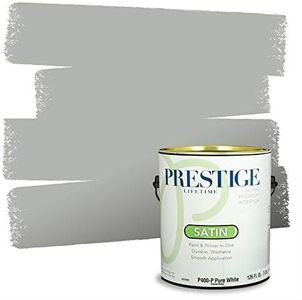 PRESTIGE Paints Interior Paint and Primer In One, 1-Gallon, Satin, Comparable Match of Sherwin Williams* Magnetic Gray*