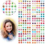 AUGSUN 240 Piece Sticker Earrings 3D Gems Sticker Girls Sticker Earrings Self-Adhesive Glitter Craft Crystal Stickers (Style B)