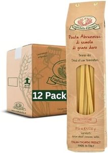 Rustichella d'Abruzzo Fettuccine - Bulk Pack of 12 (17.6oz, 500g Each) Egg-Free Wide Ribbon Pasta - Perfect for Sauces - Durum Wheat Semolina Fettuccine- Cooks in 11-13 Minutes - Traditional Italian Pasta - Perfect as Food Service Pasta